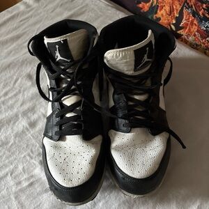 Black and White High-Top Sneakers